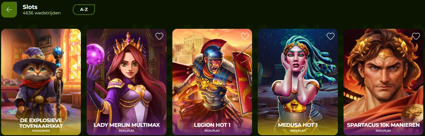 Ruime keuze aan online gokkasten bij Leprezone Casino